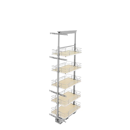 Rev-A-Shelf Steel, Natural, 13 in W, 58.25 in H, 21.72 in L, Light Brown 5358-13-MP